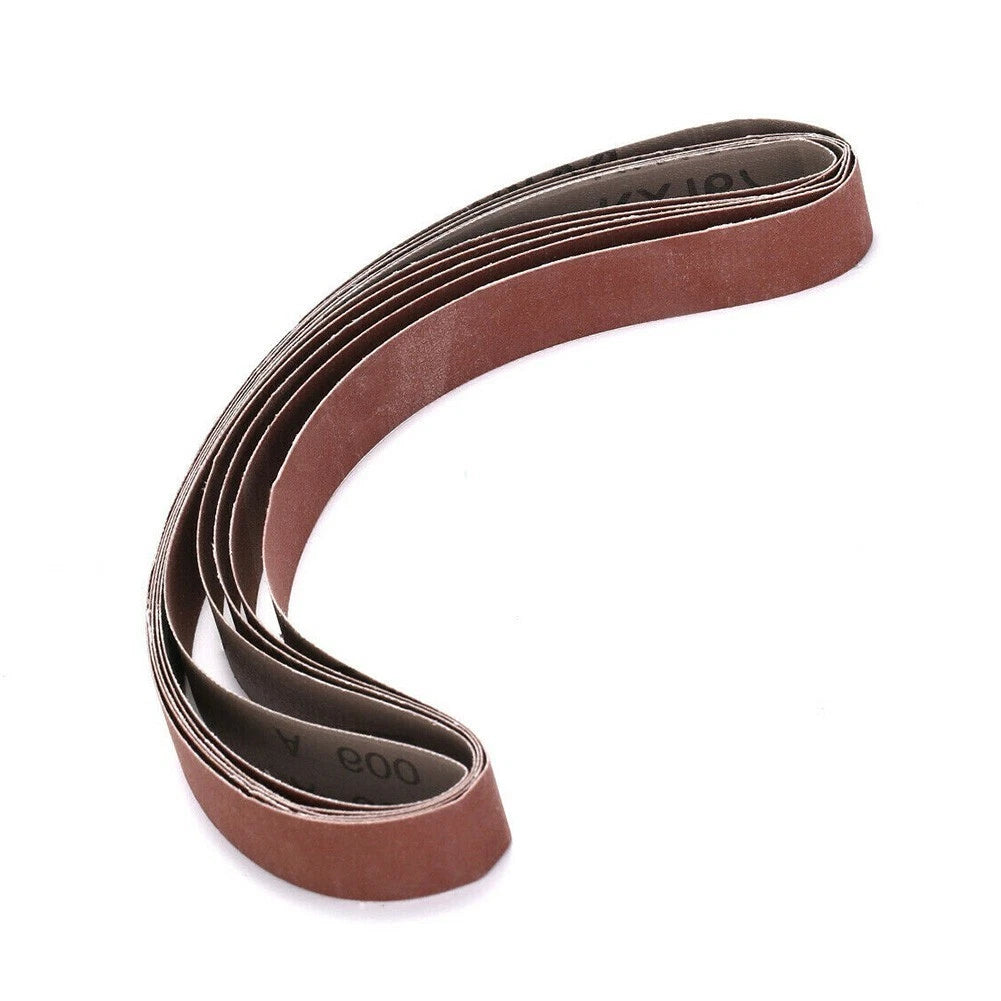 15 Pcs 1x30" Aluminum Oxide Polishing Sander Belt Kit (600, 800, 1000 Grit)