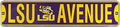 NCAA LSU Tigers Avenue Street Sign 5" x 24"