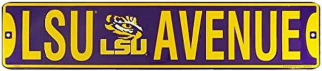 NCAA LSU Tigers Avenue Street Sign 5" x 24"