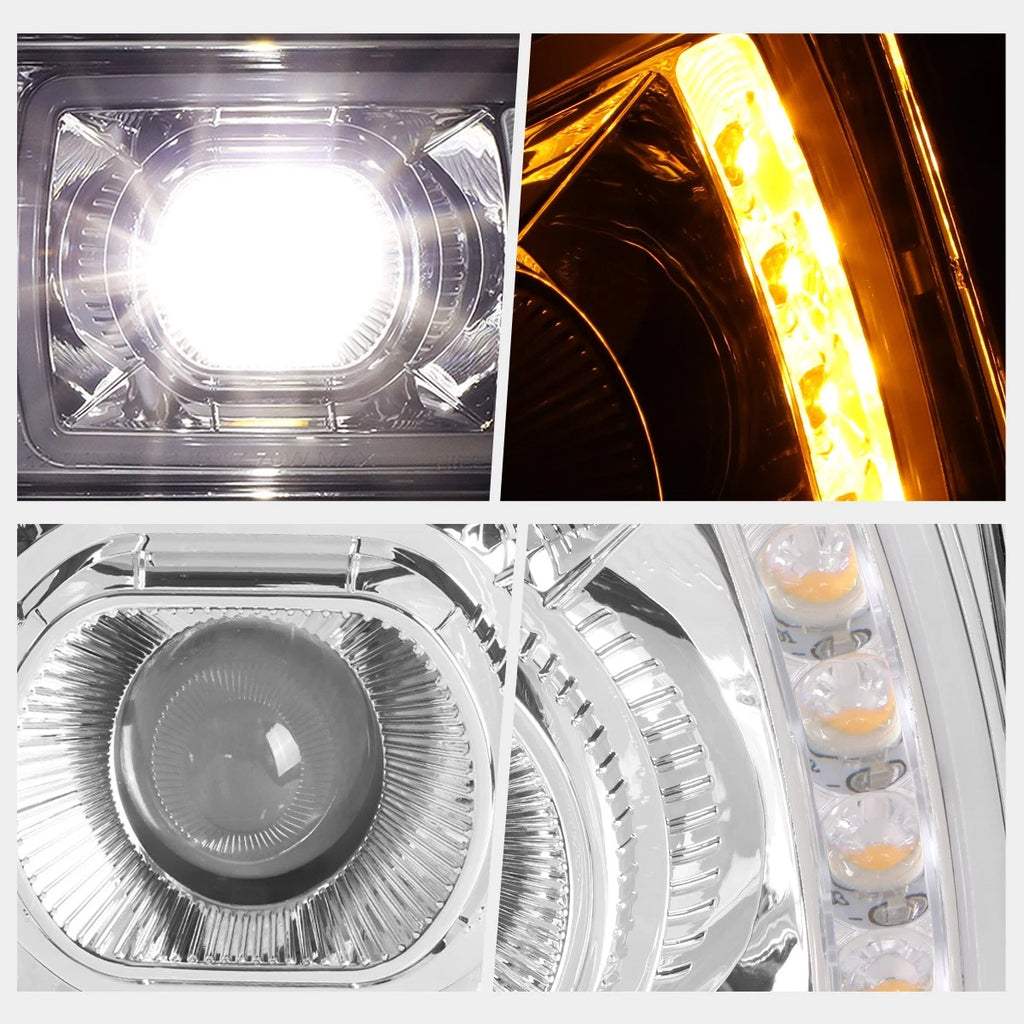 Dual Projector LED DRL Headlights for Kenworth W900/Western Star 4800 (1981–2019)