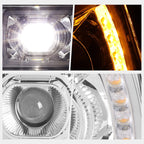 Dual Projector LED DRL Headlights for Kenworth W900/Western Star 4800 (1981–2019)