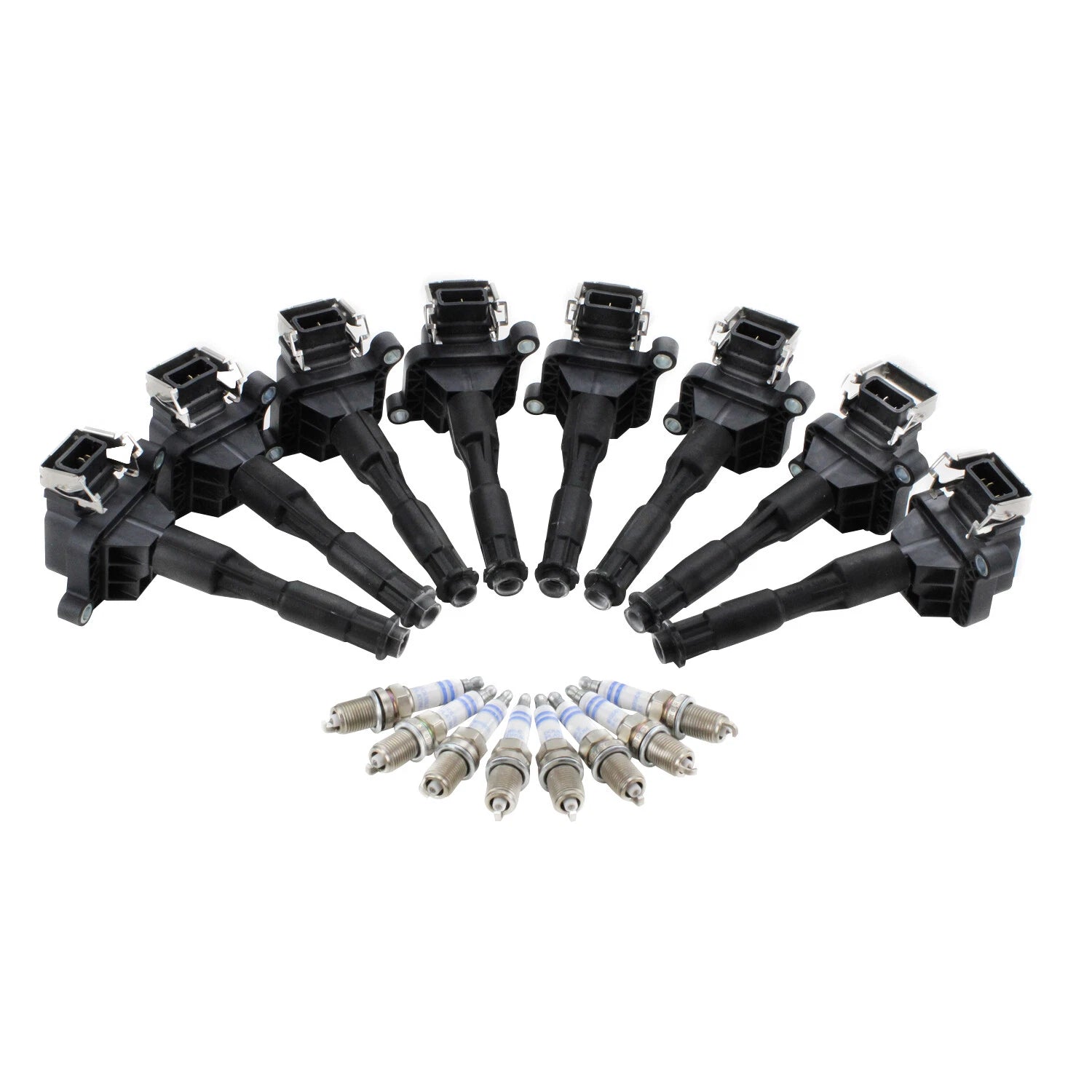 Set of 8 Ignition Coils & 8 Double Platinum Spark Plugs for BMW 4.4 V8 M62 (1996–2003)