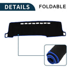 Dashboard Cover Mat for Toyota Aqua (2011–2021) with Sticker Black Blue Set of 1