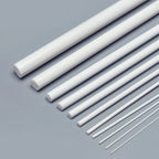 Set of 6 Plastic Rods Solid Bar 250mm x 1/2/3/4/5/6mm for Various Applications