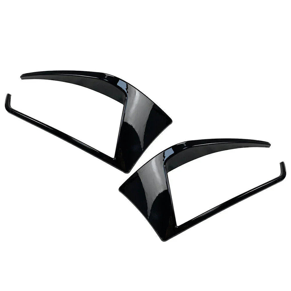 Black Rear Bumper Spoiler Fog Light Covers for VW Golf Mk7.5 (2016-2019)