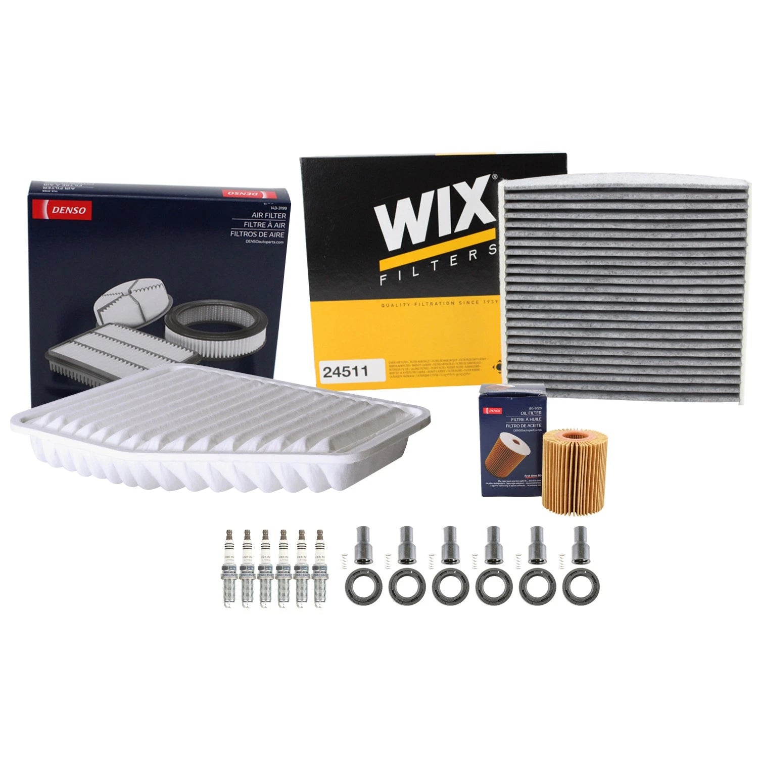 Tune Up Kit with NGK 6 Spark Plugs & Boots for Lexus GS300 GS450h (1998–2020)