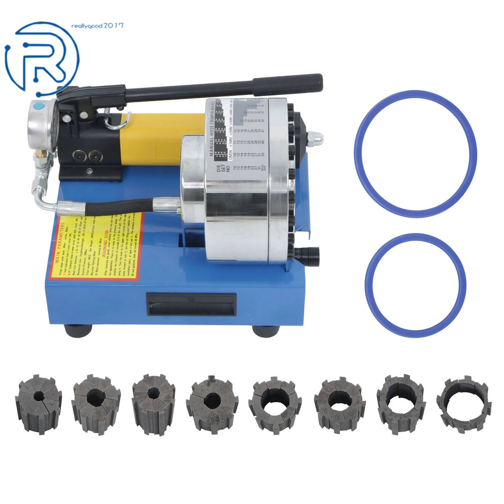 Set of 8 Hydraulic Hose Crimping Dies for Crimper Machine