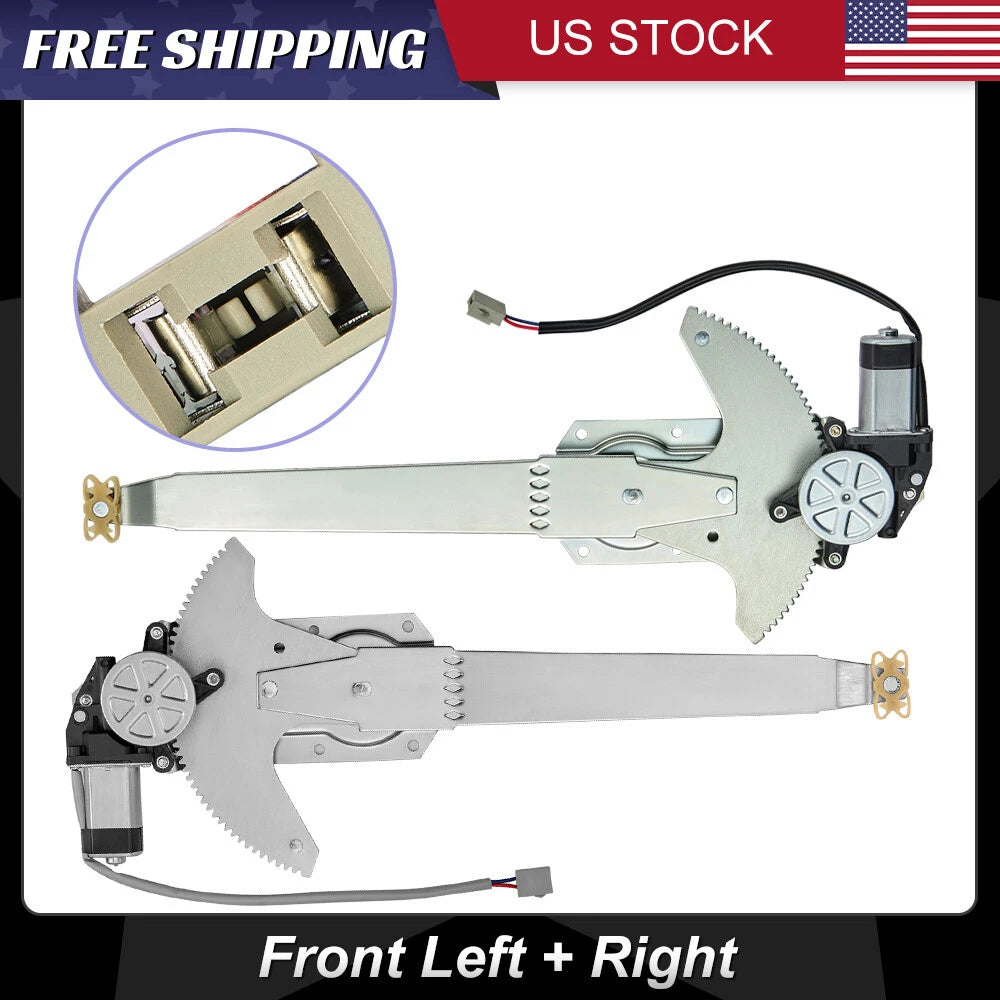 Front LH RH Power Window Regulator w/ Motor for Ford Bronco F100 F150 F250 F350 (1978–1996)