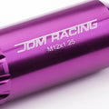 Open-End Aluminum Purple Lug Nuts Set of 16 + 4 Lock Nuts + Adapter M12x1.25