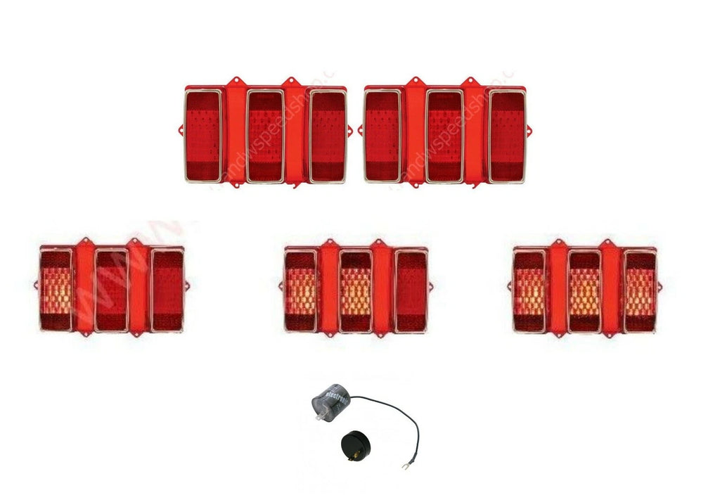 Sequential LED Tail Lights Pair for 1969 Ford Mustang Left Right (W/ Flasher)