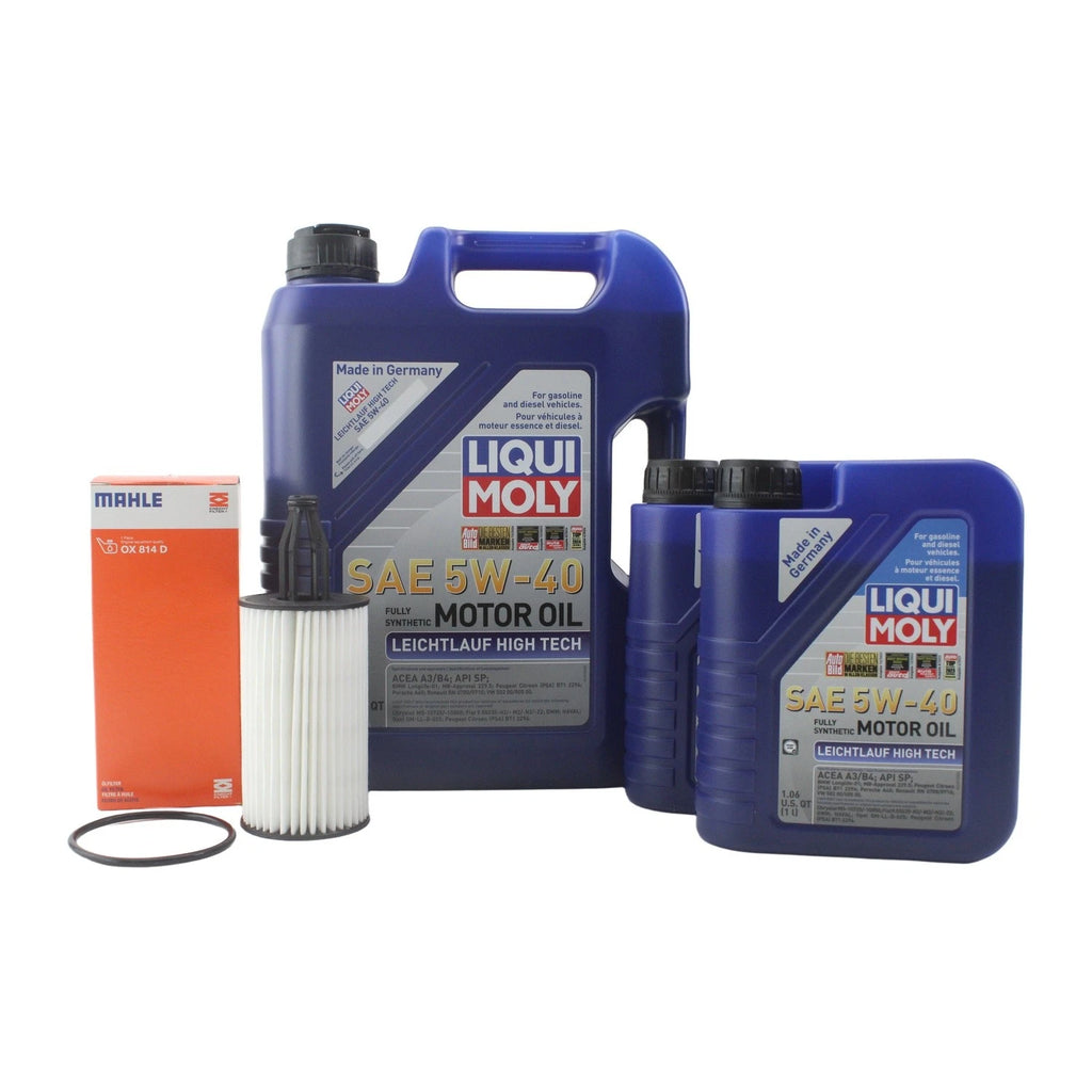 Oil Change Kit for Mercedes M276 (7L Liqui Moly 5W40, Mahle)