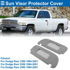 Sun Visor Cover for Dodge Ram 1500 (1994–2001) Leather Gray