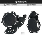 Crankcase Clutch Ignition Cover Guard for Husqvarna FE250 FE350 (2017–2023) Black
