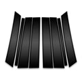 8pc Carbon Fiber Pillar Post Covers for 2007-2015 Lincoln MKX