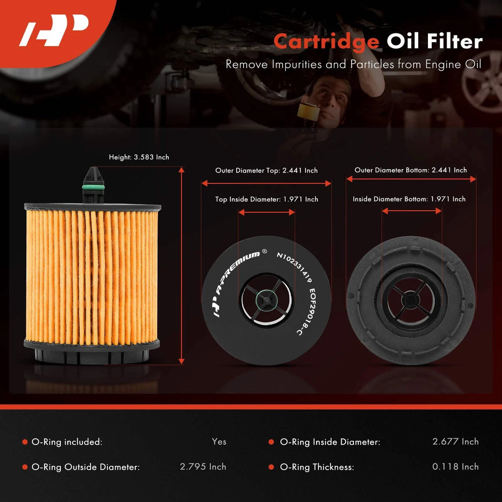 Engine Oil Filter for Chevy Equinox Malibu Impala (2010-2017)