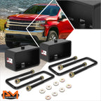 J2 3" Rear Leaf Spring Lift Block Leveling Kit for Silverado/Sierra 1500 (1999–2022)