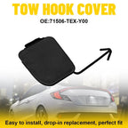ABS Rear Bumper Tow Hook Cap Cover for Honda Civic (2016–2021) Black EXV