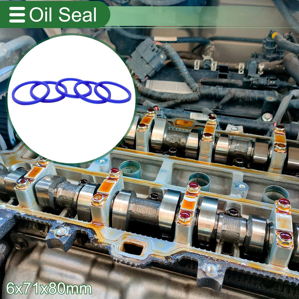 Set of 5 Oil Seal Rotary Shaft Seal 71x80x6mm for Various Models 
