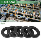 Set of 5 Oil Seal Rotary Shaft Seal NBR Rubber 35x60x10mm