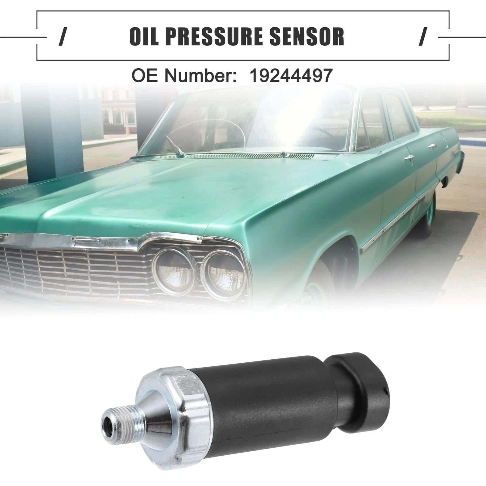Engine Oil Pressure Sensor for Buick Regal (1989–1991) 19244497 Black Plastic