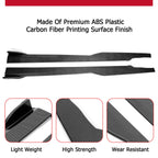 One-Piece Carbon Fiber Look Side Skirt Rocker Panels for Dodge Charger SRT (2015–2023)