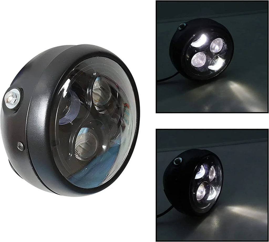6.3" Retro Vintage White LED Headlight for Honda CG125