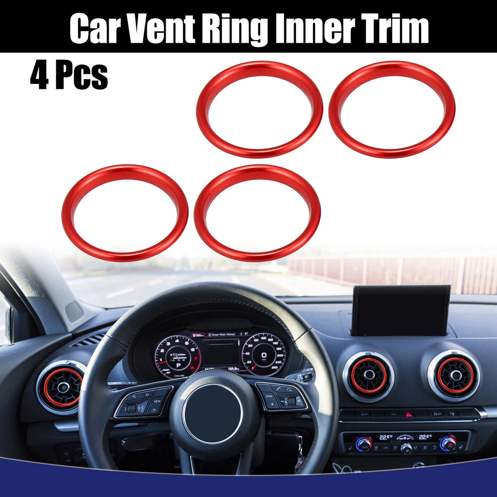 Set of 4 Air Condition Vent Ring Decoration Covers for Audi A3 (2013–2021)