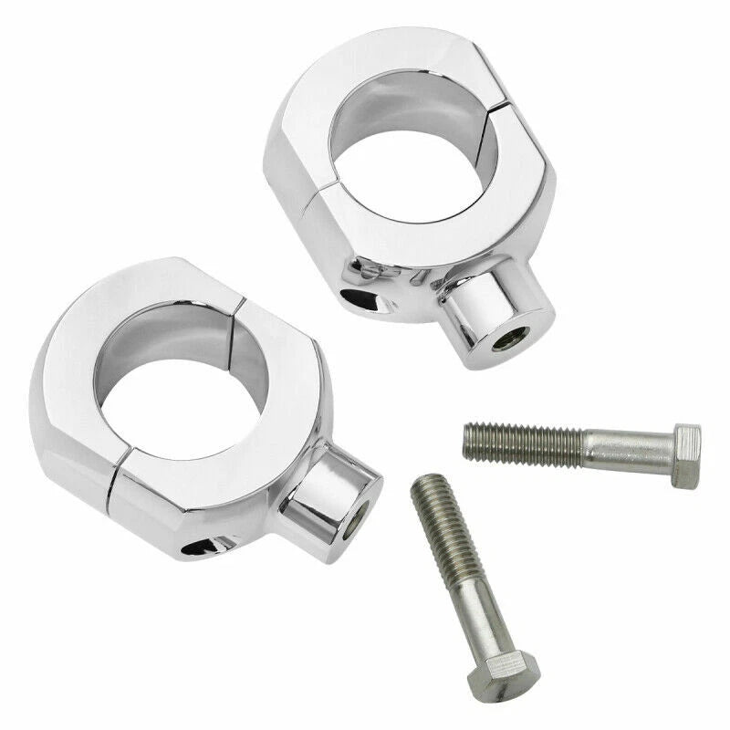 Handlebar Bar Risers for Harley Softail Dyna (1", 1.25", 1.5", 2") Chrome
