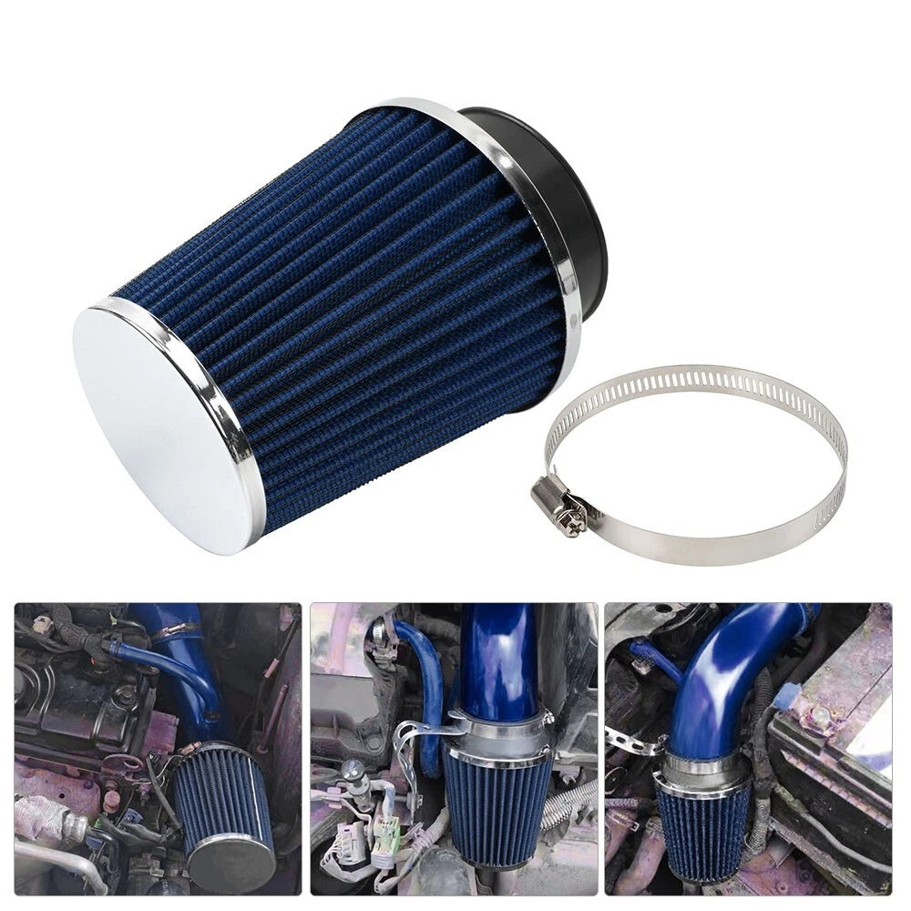 3" 76mm Universal High Flow Dry Air Filter Cold Air Intake Cone