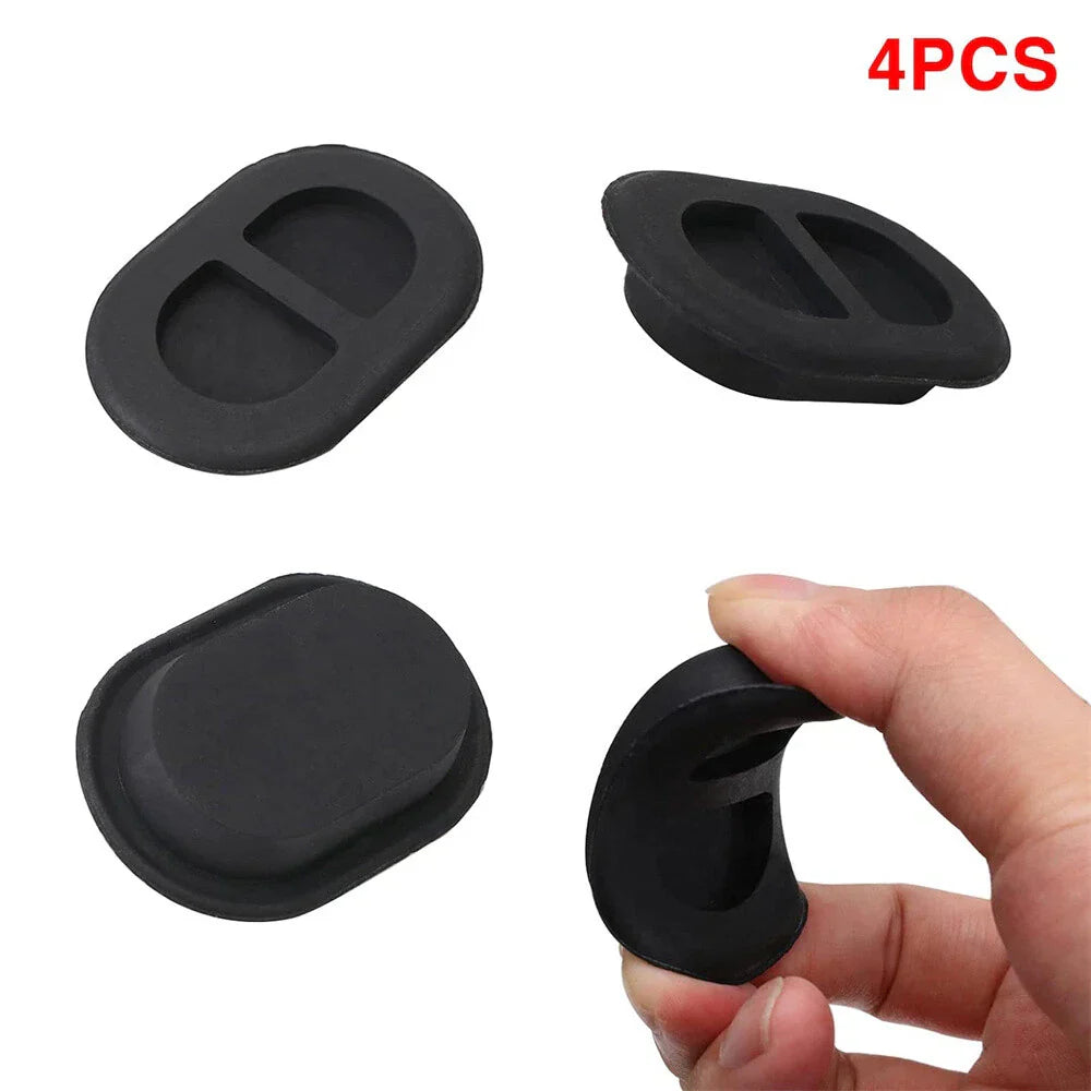 4 Pcs Floor Pan Drain Plugs for Jeep Gladiator (2020-2023) Black Rubber