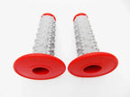 Red Grey Diamond Handlebar Grip Set for Honda CR80