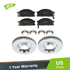 Front Disc Brake Rotors + Ceramic Brake Pads for Nissan D21 (1986–1994)