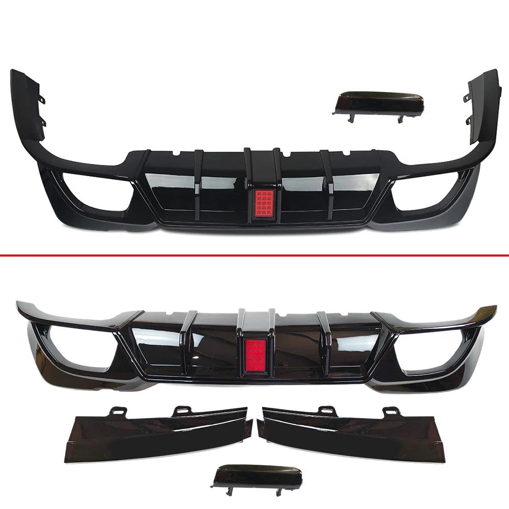 CMS Gloss Black Rear Diffuser with LED Light for BMW 3 Series G20 (2019–2022)