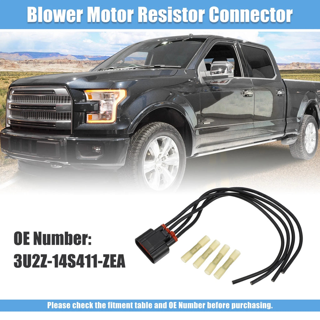 Motor Resistor Repair Connector Plug Harness for Ford (2003–2007) 3U2Z14S411ZEA