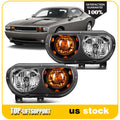 Headlight Assembly for Dodge Challenger (2008–2014) Black Housing Pair
