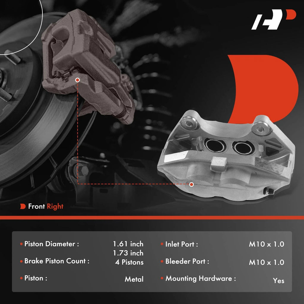 Front Right Brake Caliper for Nissan 370Z Infiniti Q50 Q60 M56 FX50 (2009–2021)