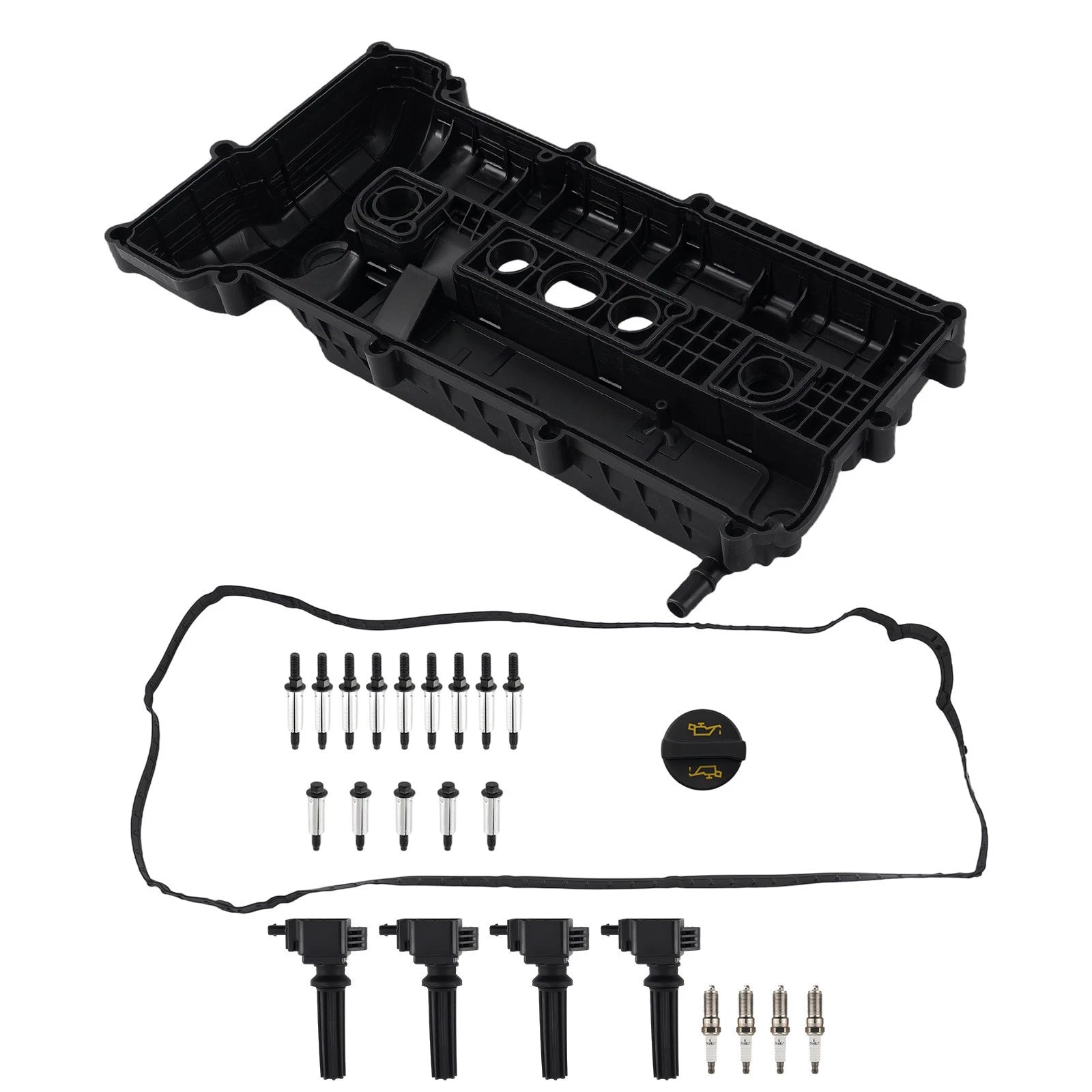 Engine Valve Cover Kit & Ignition Coils for Ford Focus 2.0L L4 (2014–2018)