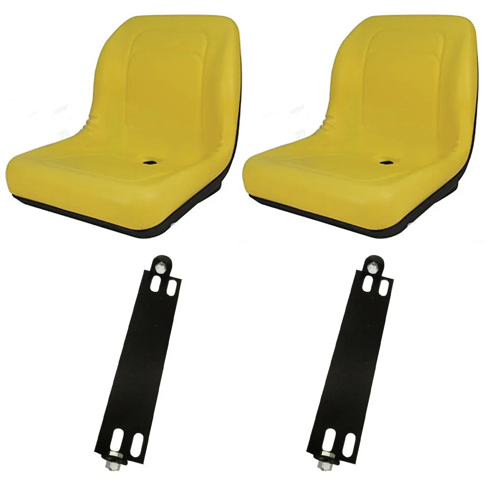 2 High Back Seats with Pivot Rod Bracket for John Deere Gator CS CX
