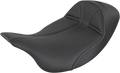 Saddlemen Dominator Solo Seat for Harley Davidson (Extended Reach, Black/Gray)