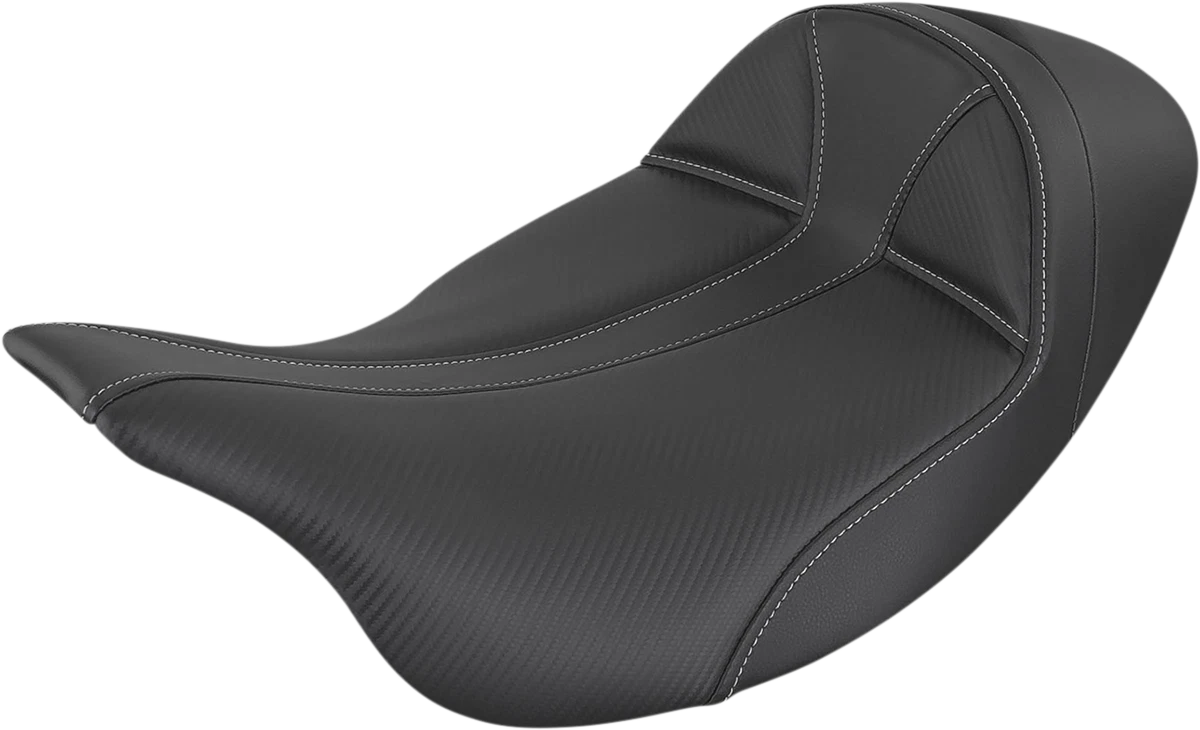 Saddlemen Dominator Solo Seat for Harley Davidson (Extended Reach, Black/Gray)