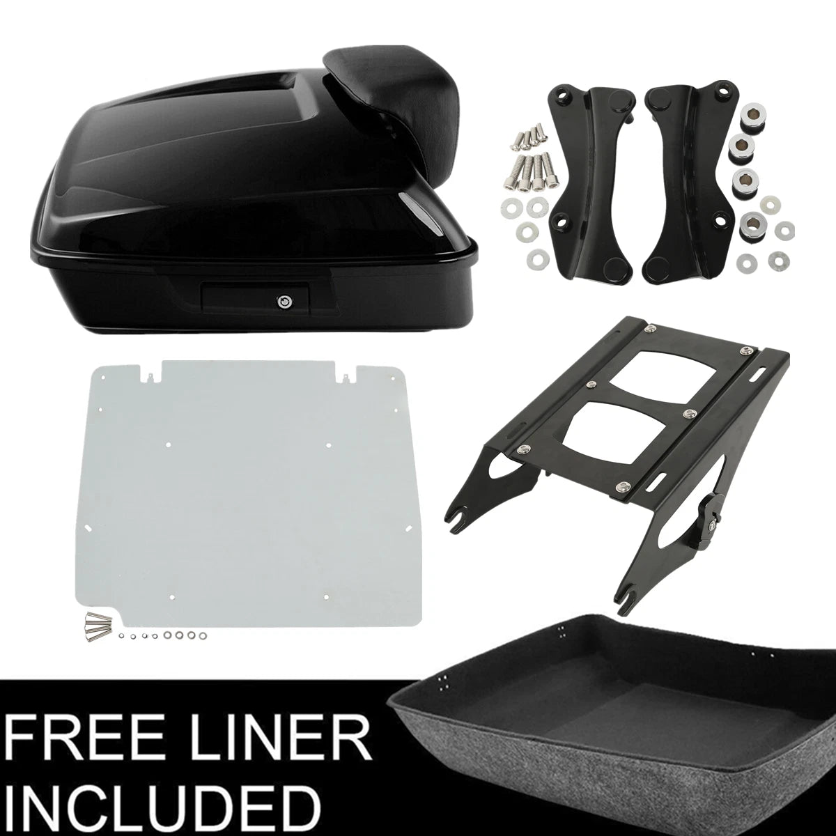 Trunk Mount Rack Plate Docking Kit for Harley Touring (2014–2023)