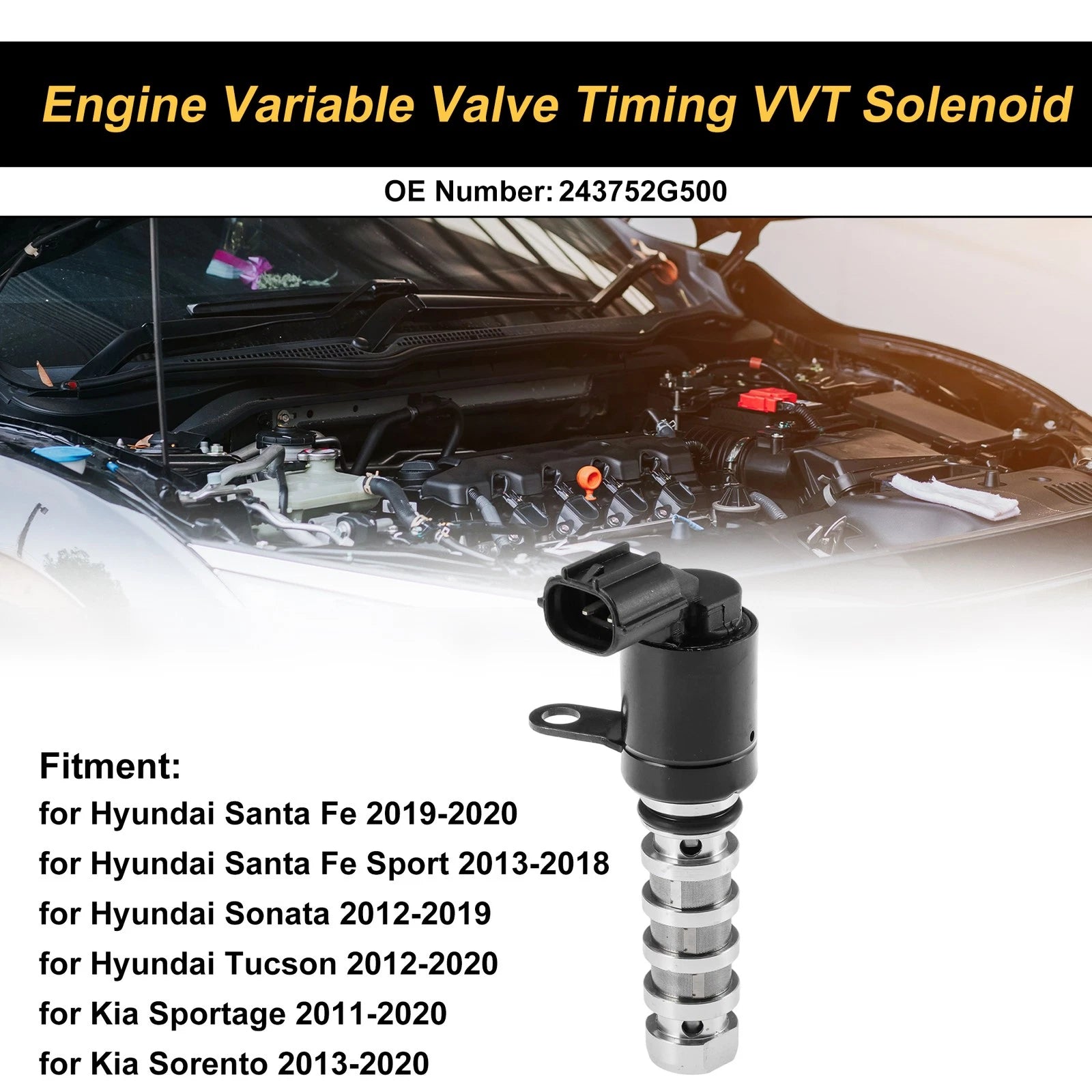 VVT Solenoid for Hyundai Santa Fe (2019–2020) 24375-2G500