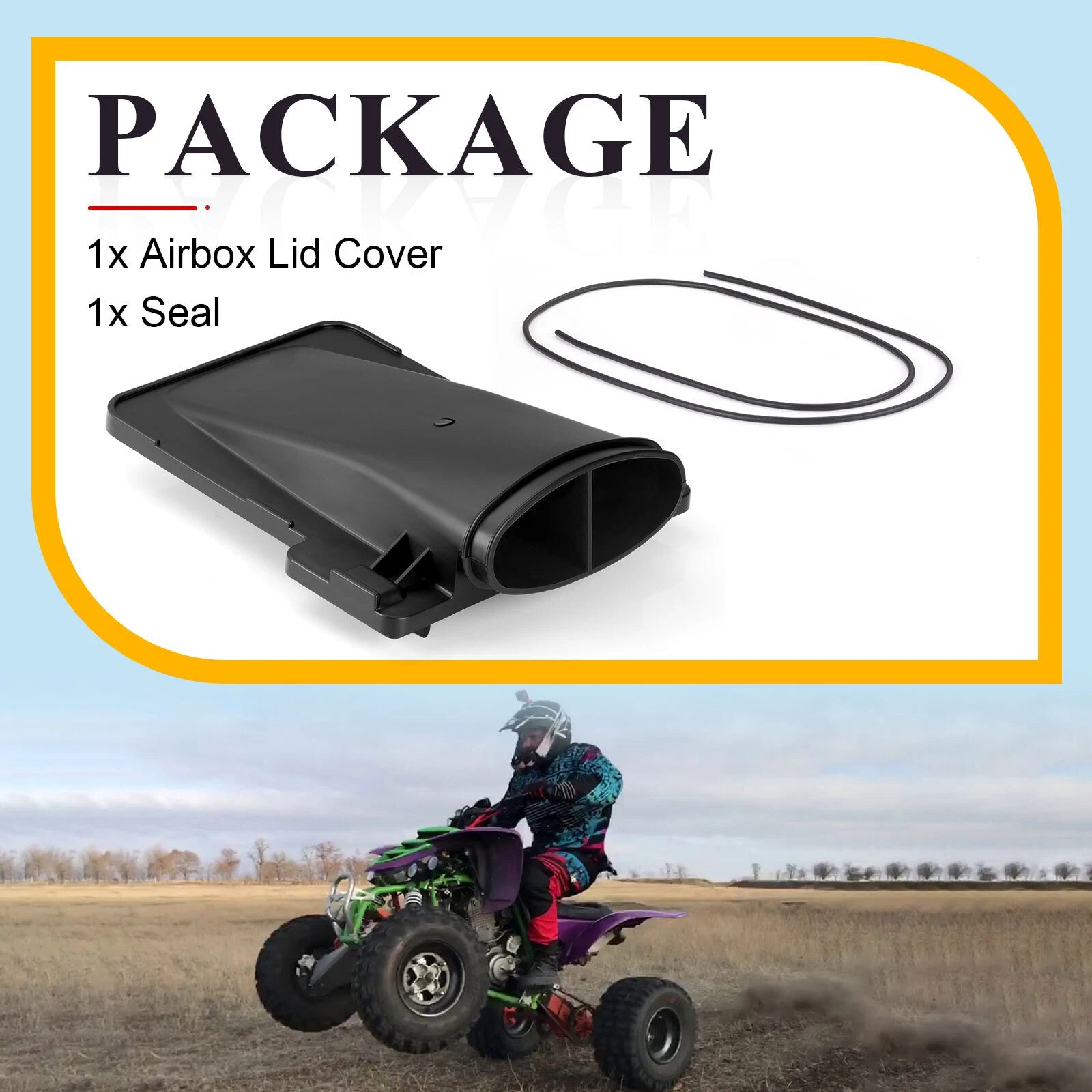 Air Box Cover Lid w/Seal for Yamaha Raptor 660 YFM660R (2001–2005) 5LP-14412-00-00