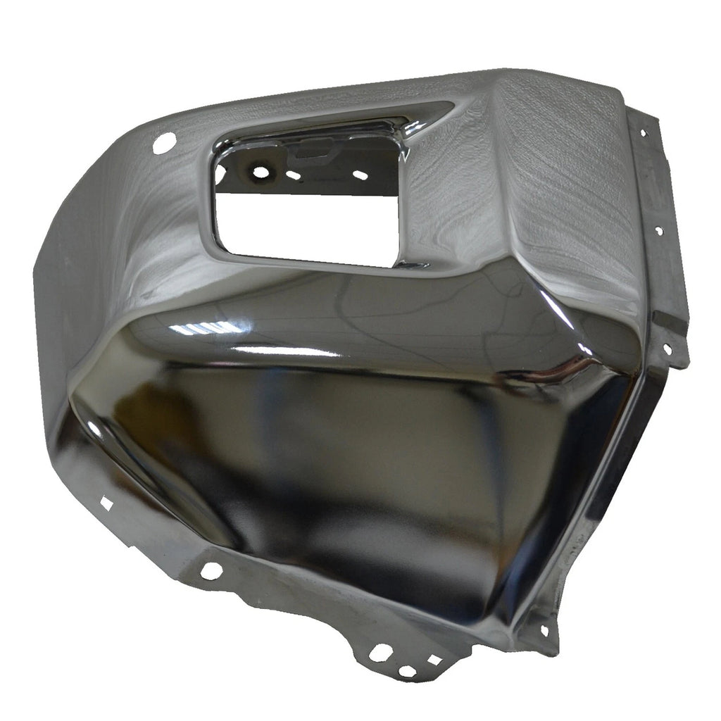 Replacement Chrome Passenger Side Front Bumper End with Park Assist for Honda