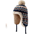 Cozy knit beanie with fleece ear flaps for cold weather