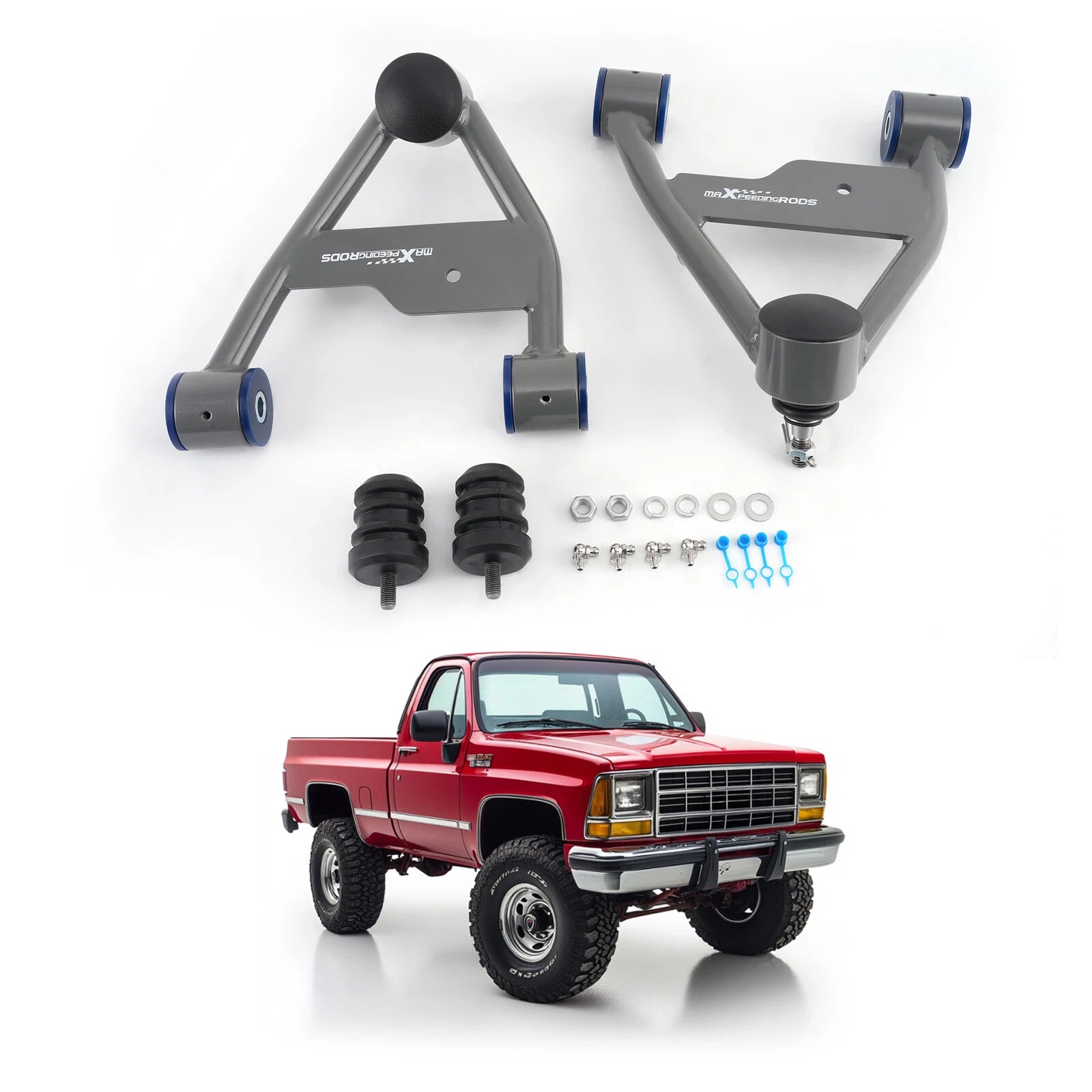 Set of 2 Lift Front Upper Control Arms for Chevy S10 GMC S15 (1982–2005)