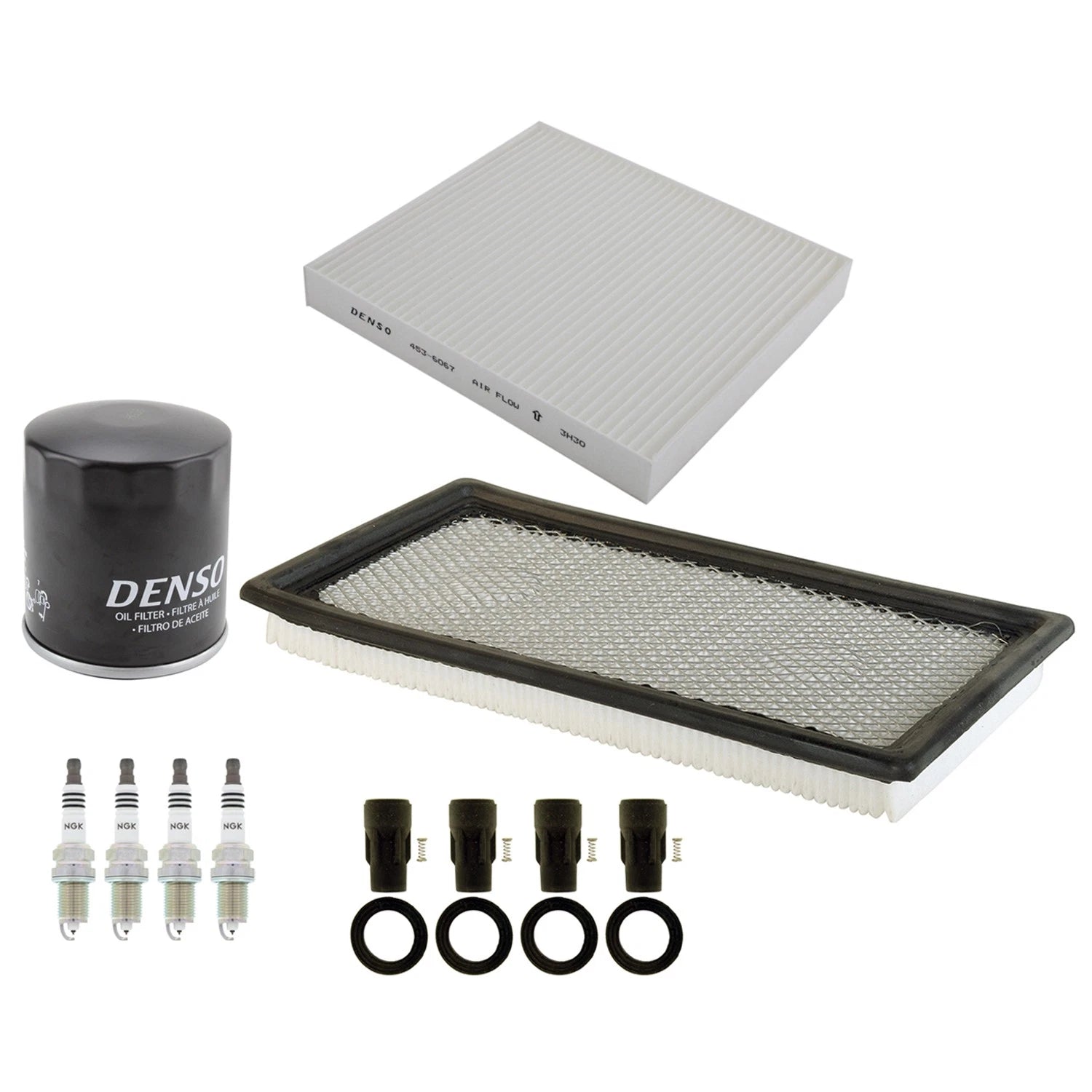 Tune Up Kit with 4 NGK Spark Plugs & Boots for Dodge Caliber, Compass, Patriot (2007–2017)