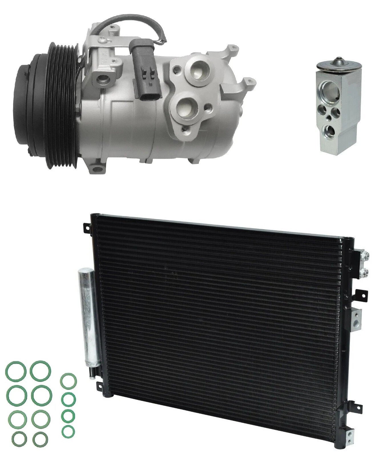 A C Compressor Kit With Condenser for Chrysler 300 3.5L (2007–2011)