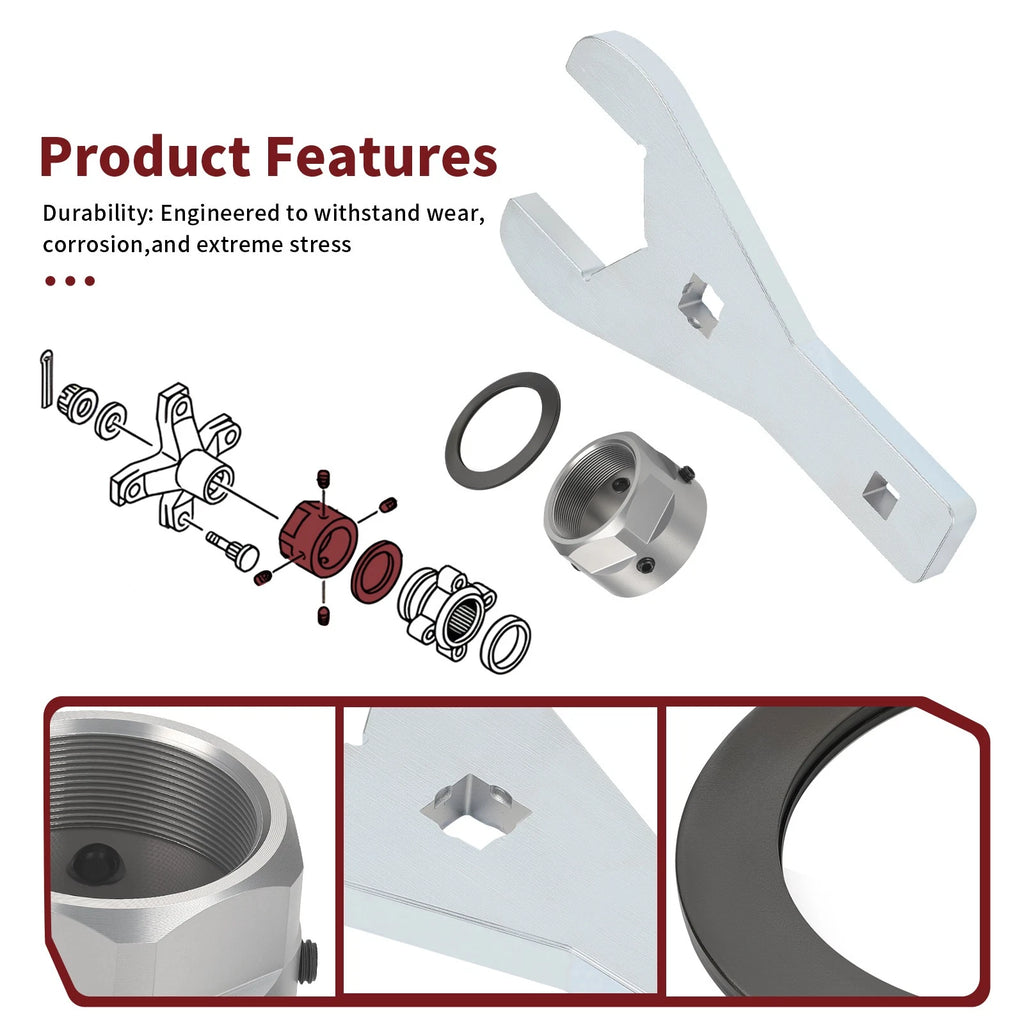 Rear Axle Lock Nut + Wrench Tool for Yamaha YFZ450R/YFZ450X (2009–2024)
