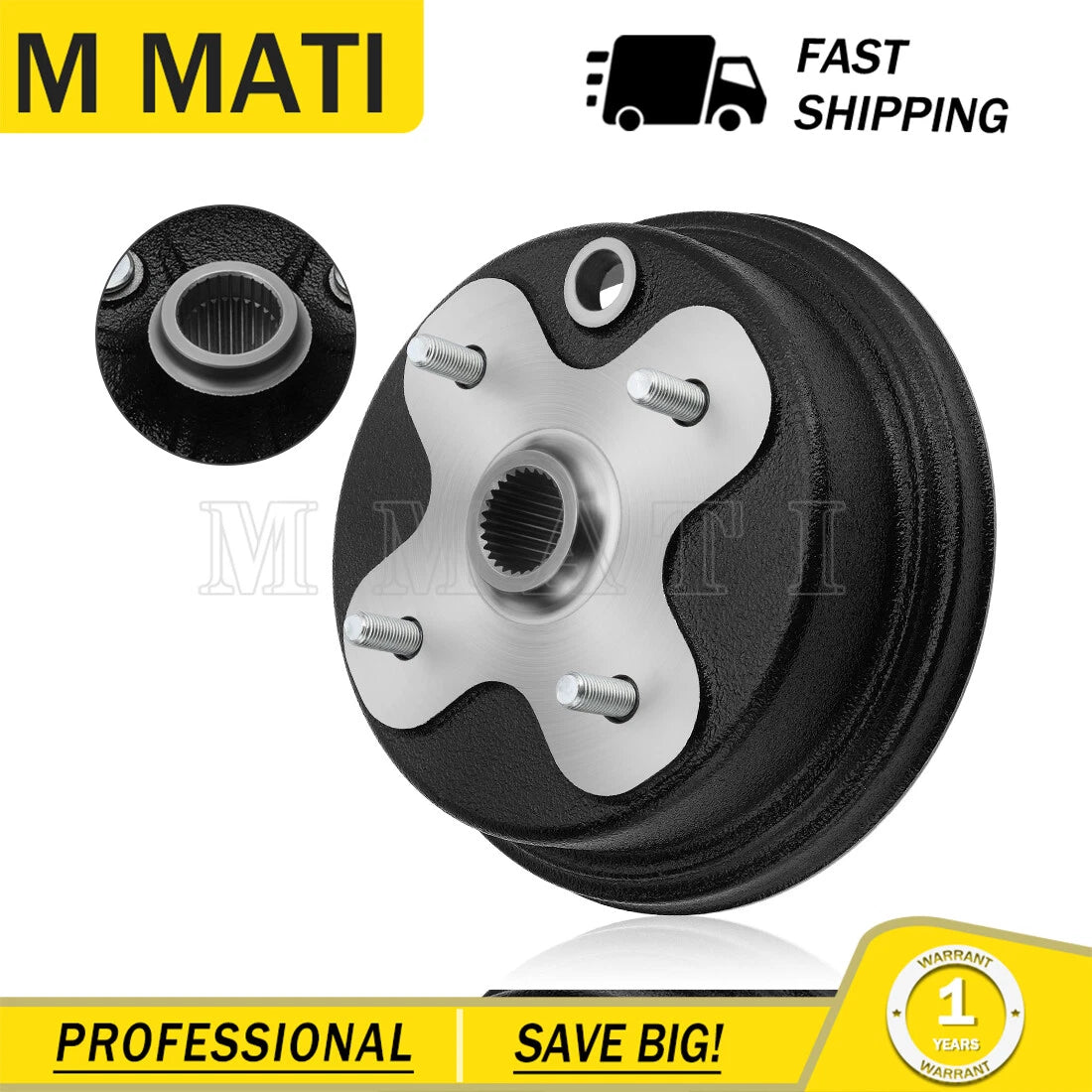 Front Wheel Brake Hub for Yamaha Kodiak 400 (1993–1999) 3HN-25111-02-00 3HN-25111-01-00
